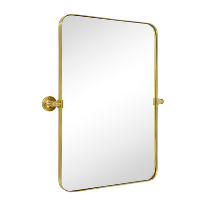 TEHOME Jonathan Miroir mural rectangulaire pivotant et inclinable en métal