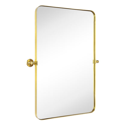 TEHOME Jonathan Miroir mural rectangulaire pivotant et inclinable en métal