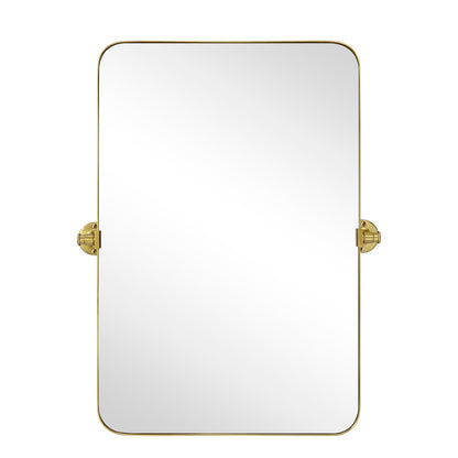 TEHOME Jonathan Miroir mural rectangulaire pivotant et inclinable en métal