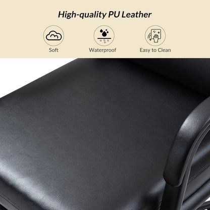 Chaise de bureau moderne en simili cuir Joseph avec verrouillage d'inclinaison et basculement central de HULALA HOME