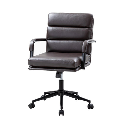 Chaise de bureau moderne en simili cuir Joseph avec verrouillage d'inclinaison et basculement central de HULALA HOME