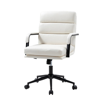 Chaise de bureau moderne en simili cuir Joseph avec verrouillage d'inclinaison et basculement central de HULALA HOME