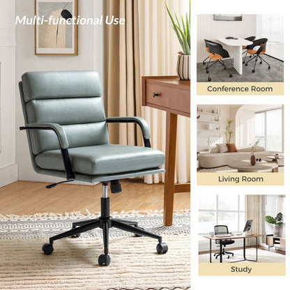 Chaise de bureau moderne en simili cuir Joseph avec verrouillage d'inclinaison et basculement central de HULALA HOME