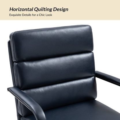 Chaise de bureau moderne en simili cuir Joseph avec verrouillage d'inclinaison et basculement central de HULALA HOME