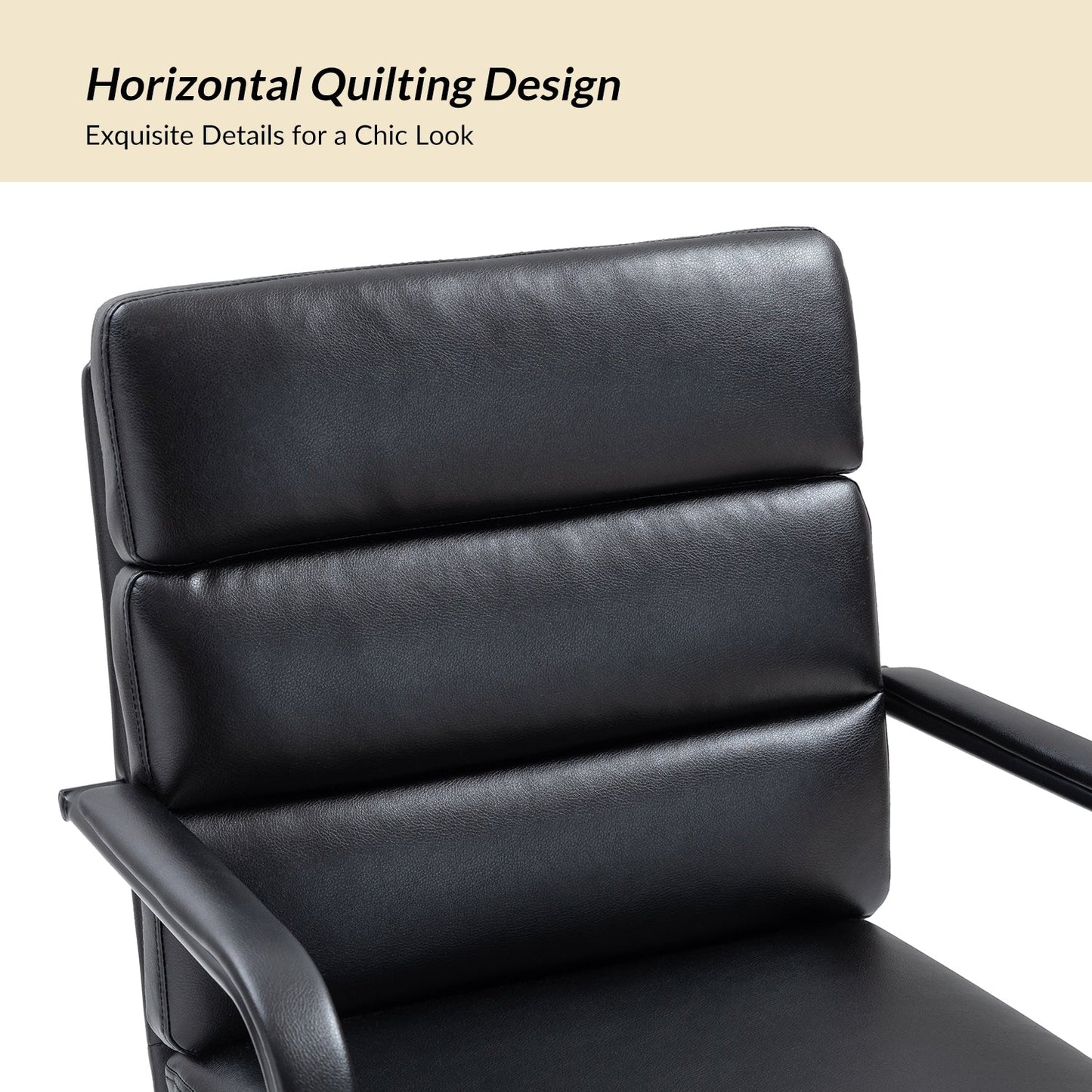 Chaise de bureau moderne en simili cuir Joseph avec verrouillage d'inclinaison et basculement central de HULALA HOME