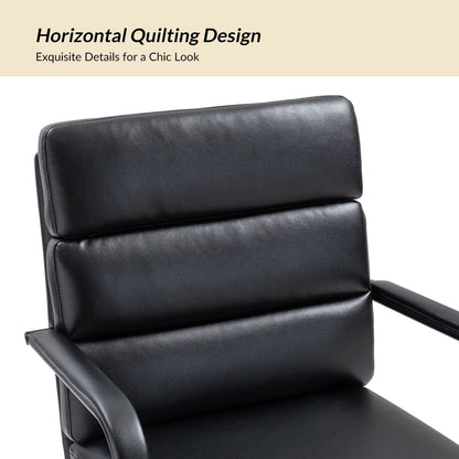 Chaise de bureau moderne en simili cuir Joseph avec verrouillage d'inclinaison et basculement central de HULALA HOME