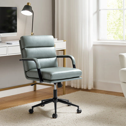Chaise de bureau moderne en simili cuir Joseph avec verrouillage d'inclinaison et basculement central de HULALA HOME