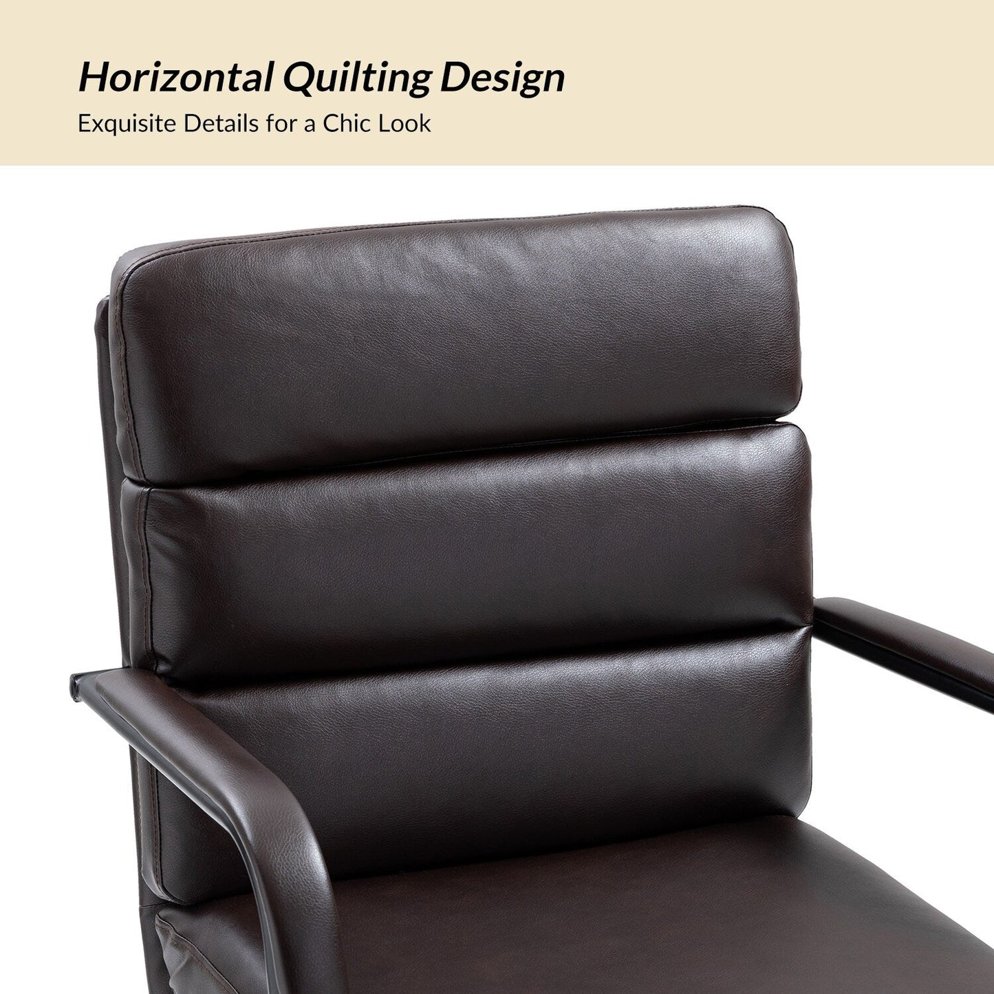 Chaise de bureau moderne en simili cuir Joseph avec verrouillage d'inclinaison et basculement central de HULALA HOME