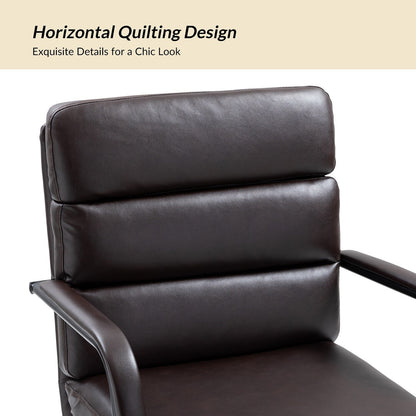 Chaise de bureau moderne en simili cuir Joseph avec verrouillage d'inclinaison et basculement central de HULALA HOME