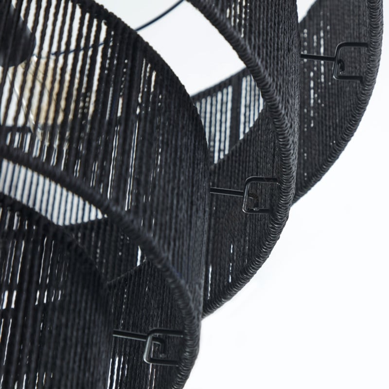 Suspension bohème KAWOTI à 5 lumières et 4 niveaux, largeur 26 pouces