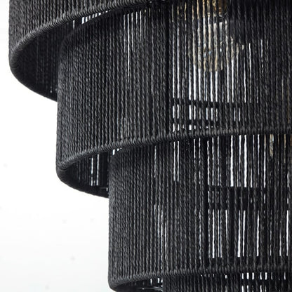 Suspension bohème KAWOTI à 5 lumières et 4 niveaux, largeur 26 pouces