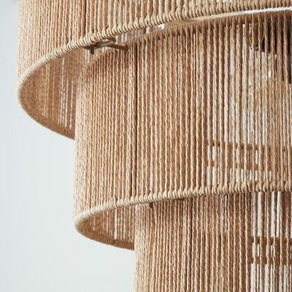 Suspension bohème KAWOTI à 5 lumières et 4 niveaux, largeur 26 pouces