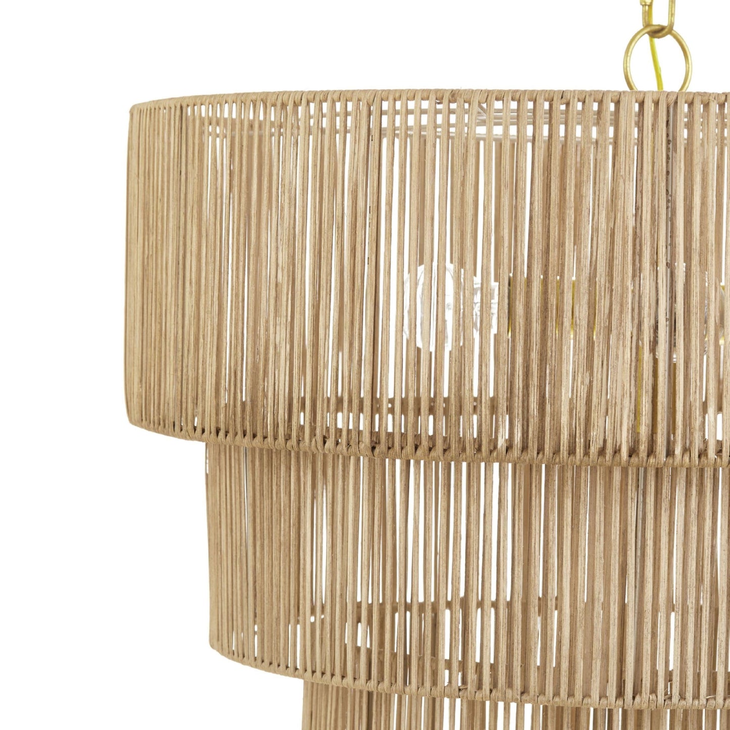 Suspension bohème KAWOTI à 5 lumières et 4 niveaux, largeur 26 pouces