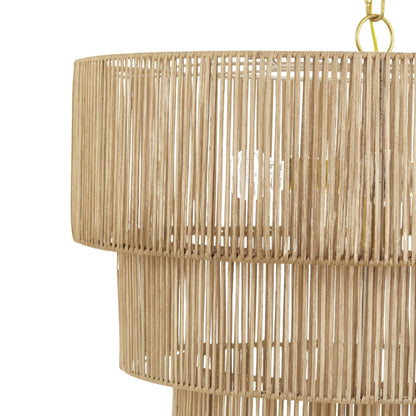 Suspension bohème KAWOTI à 5 lumières et 4 niveaux, largeur 26 pouces