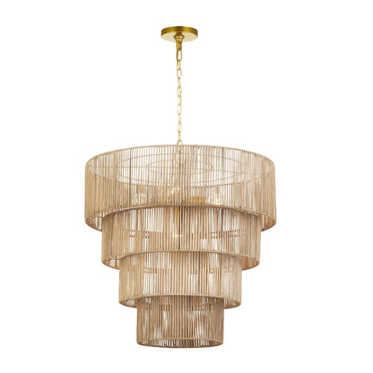 Suspension bohème KAWOTI à 5 lumières et 4 niveaux, largeur 26 pouces