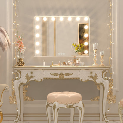Keonjinn Miroir de maquillage LED Hollywood avec 15/18 lumières LED