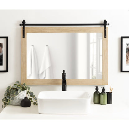 Kate and Laurel Cates Miroir mural rectangulaire rustique