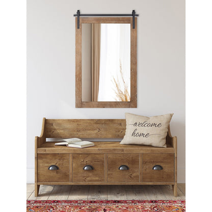 Kate and Laurel Cates Miroir mural rectangulaire rustique