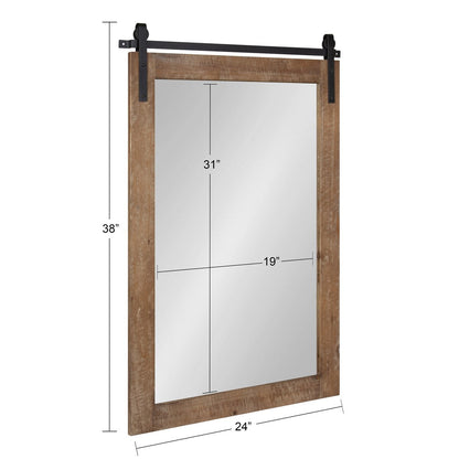 Kate and Laurel Cates Miroir mural rectangulaire rustique