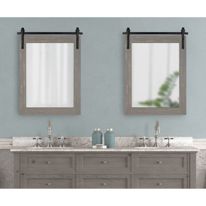Kate and Laurel Cates Miroir mural rectangulaire rustique