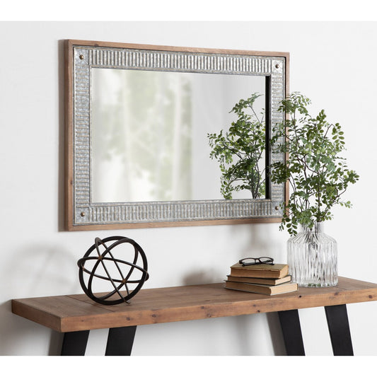 Miroir mural en bois et métal Deely de Kate and Laurel