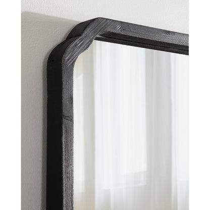 Kate and Laurel Marston Miroir mural carré en bois