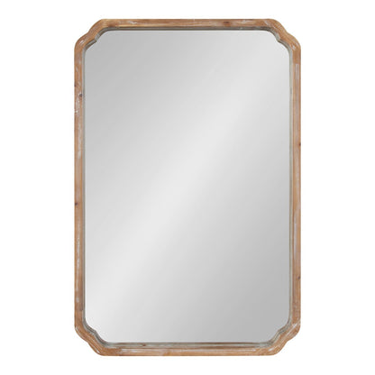 Kate and Laurel Marston Miroir mural carré en bois