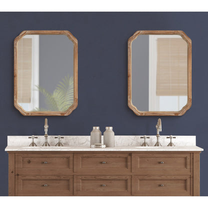 Kate and Laurel Marston Miroir mural carré en bois