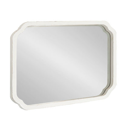 Kate and Laurel Marston Miroir mural carré en bois