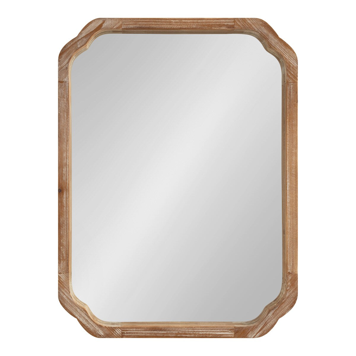 Kate and Laurel Marston Miroir mural carré en bois