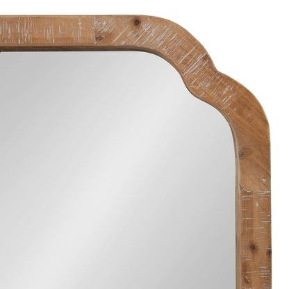 Kate and Laurel Marston Miroir mural carré en bois