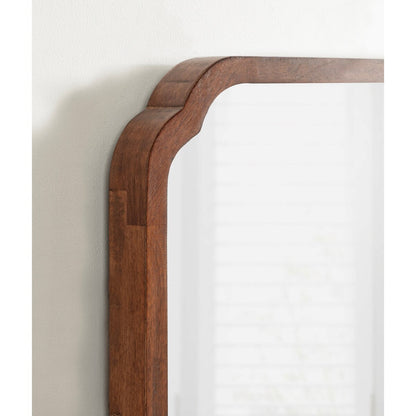 Kate and Laurel Marston Miroir mural carré en bois