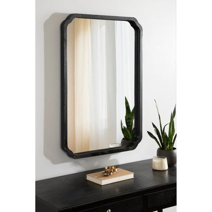 Kate and Laurel Marston Miroir mural carré en bois