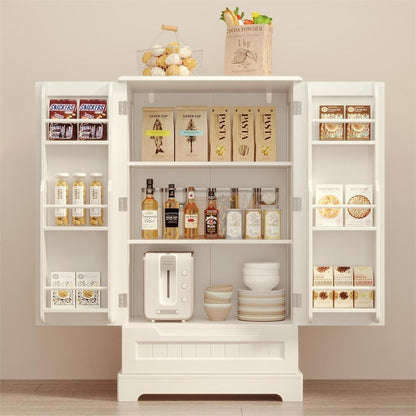 Armoire de rangement pour cuisine, armoire de rangement de salle de bain autoportante avec 2 portes et tiroirs