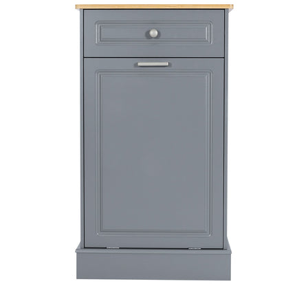 Poubelle de cuisine à bascule, bac à poubelles, rangement, paniers à déchets en bois pour comptoir avec tiroir