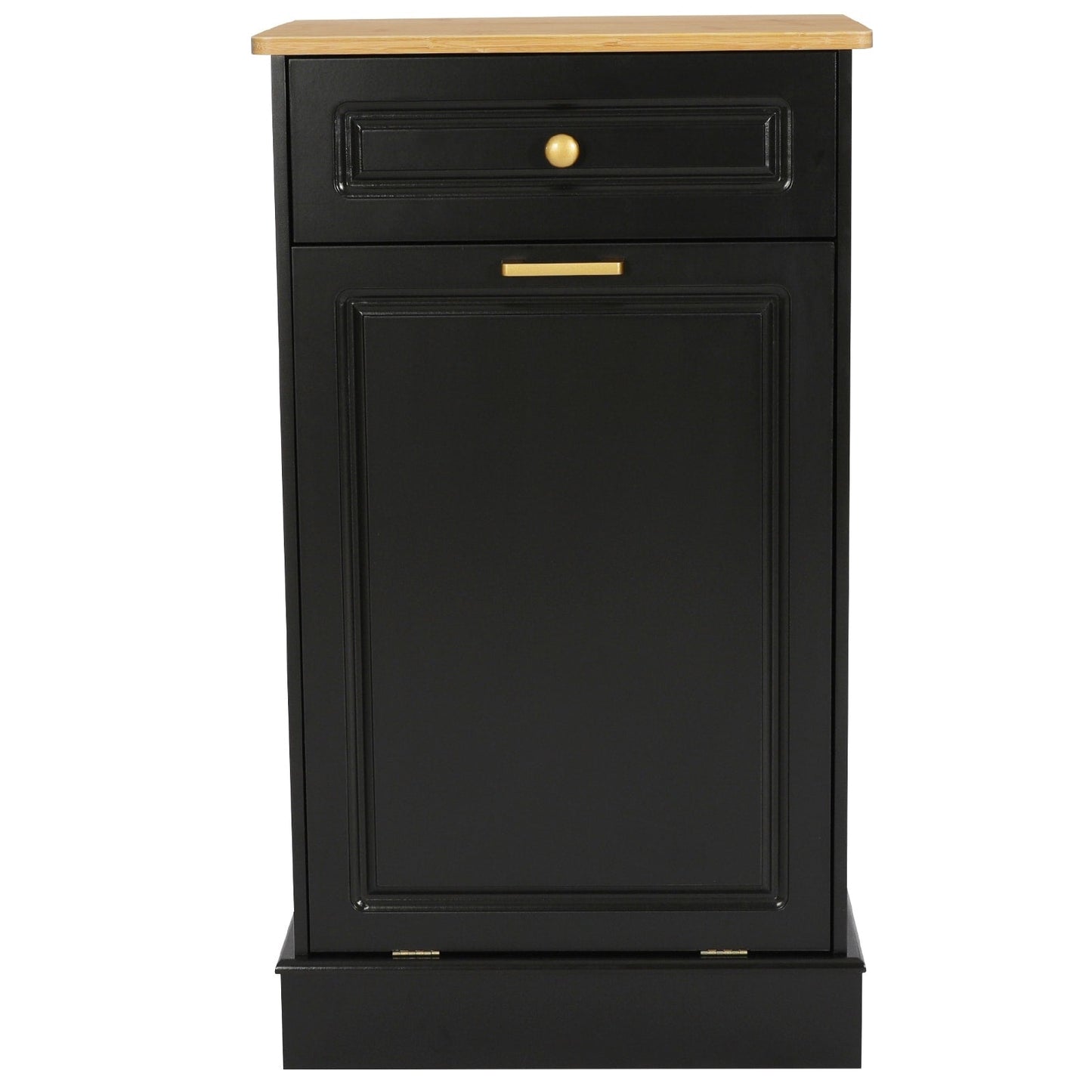 Poubelle de cuisine à bascule, bac à poubelles, rangement, paniers à déchets en bois pour comptoir avec tiroir