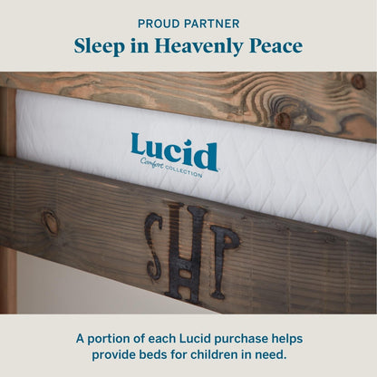 Matelas hybride Lucid de 30 cm (12 pouces) avec gel et aloe vera