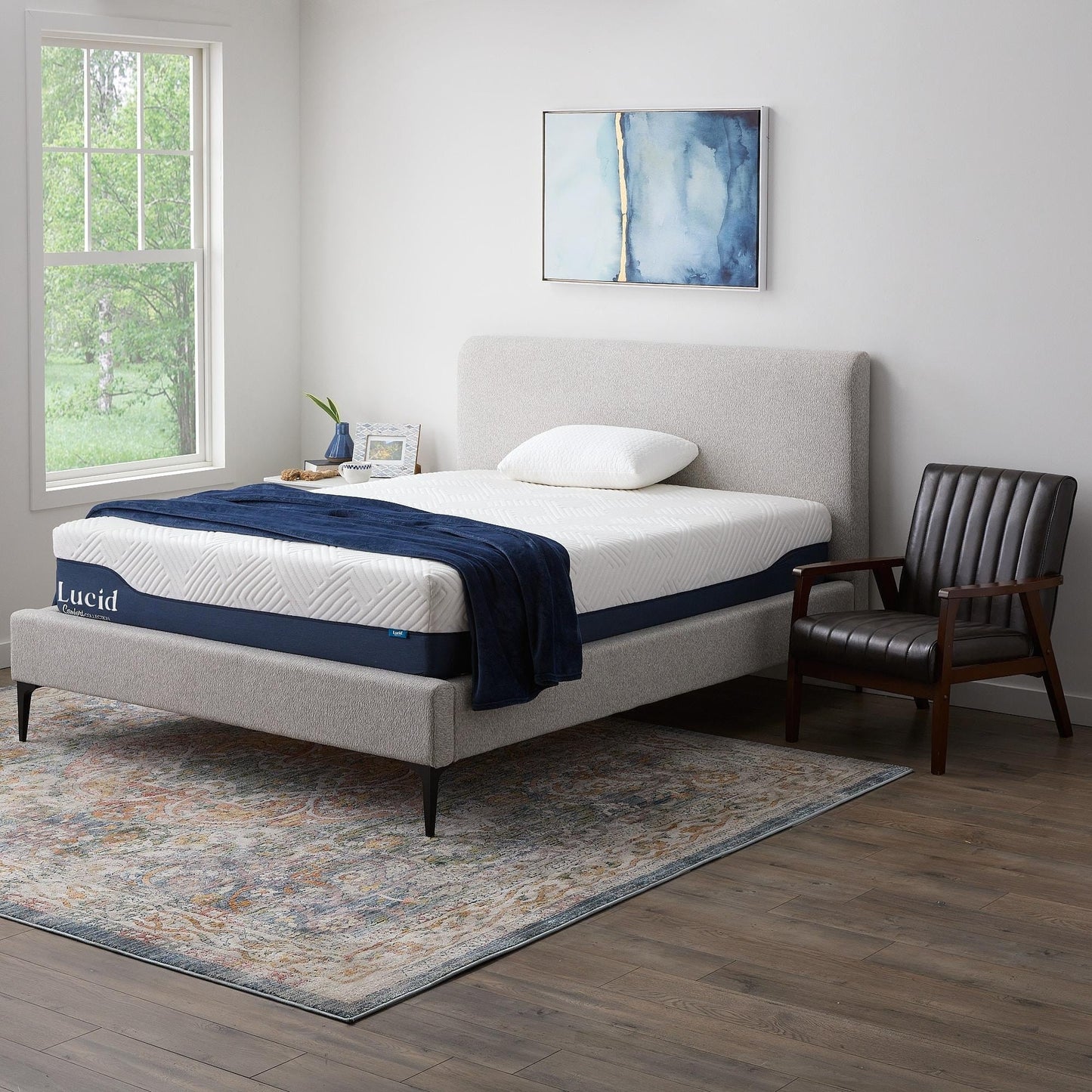 Matelas hybride Lucid de 30 cm (12 pouces) avec gel et aloe vera