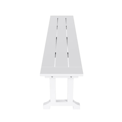 Banc de patio extérieur Polytrends Laguna en HDPE, résistant aux intempéries, 65 pouces