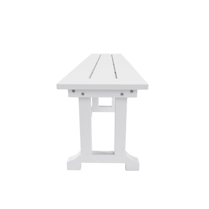 Banc de patio extérieur Polytrends Laguna en HDPE, résistant aux intempéries, 65 pouces