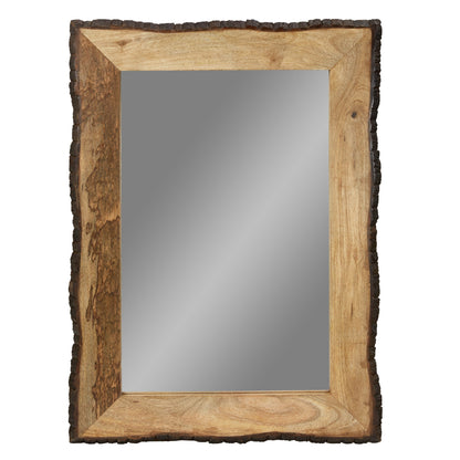 Lamont River of Goods Miroir mural rectangulaire en bois et verre, marron et beige - 39 x 1,25 x 28 pouces