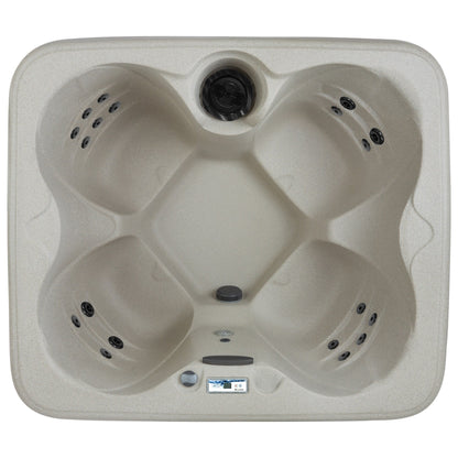 Spa Lifesmart LS100DX pour 4 personnes, 20 jets, 110V, prêt à l'emploi avec cascade.