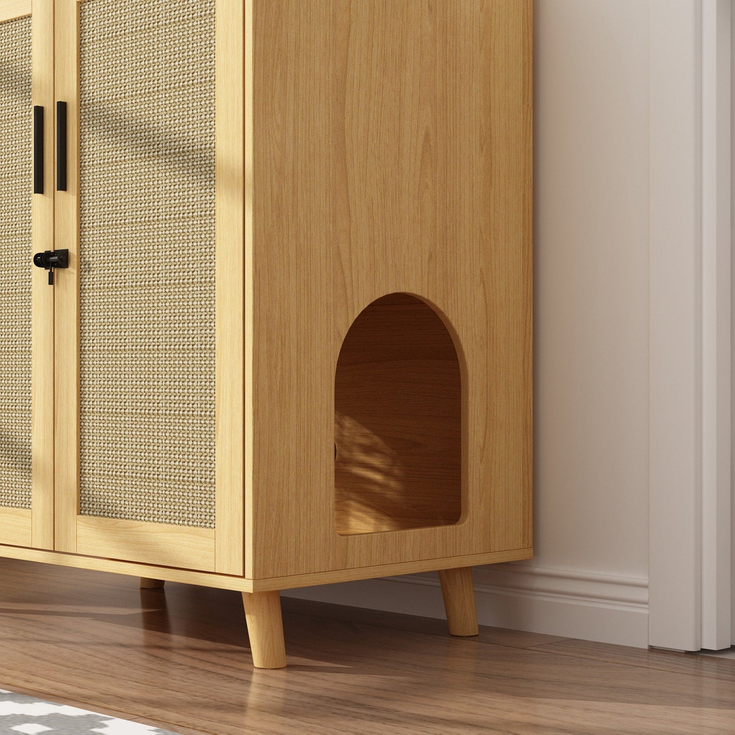 Abri pour litière, meuble pour litière de chat, table d'appoint, table de canapé