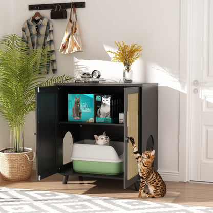 Abri pour litière, meuble pour litière de chat, table d'appoint, table de canapé
