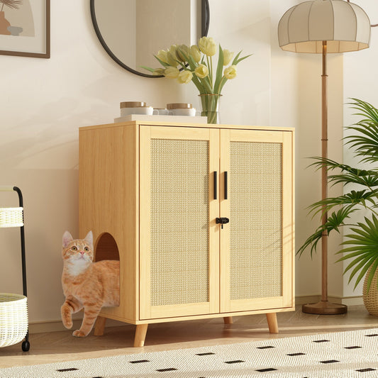 Abri pour litière, meuble pour litière de chat, table d'appoint, table de canapé