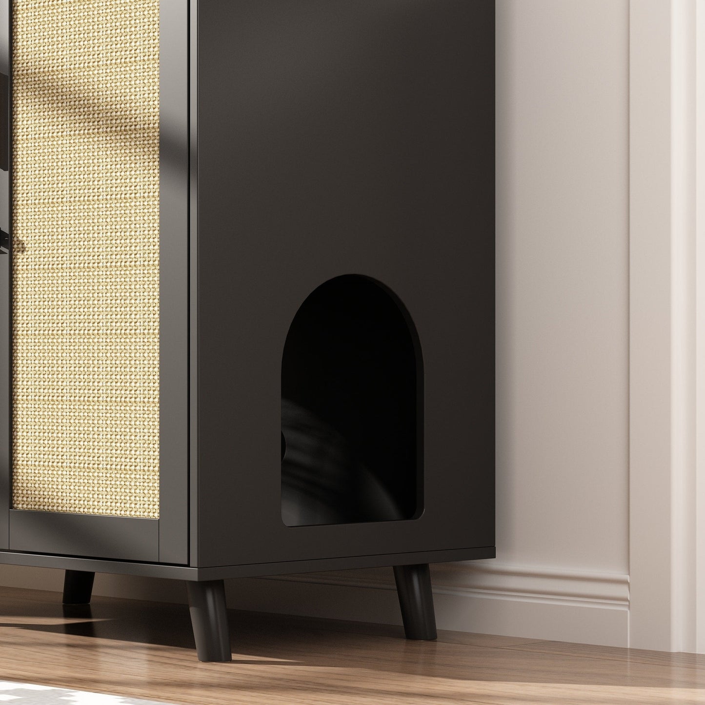 Abri pour litière, meuble pour litière de chat, table d'appoint, table de canapé