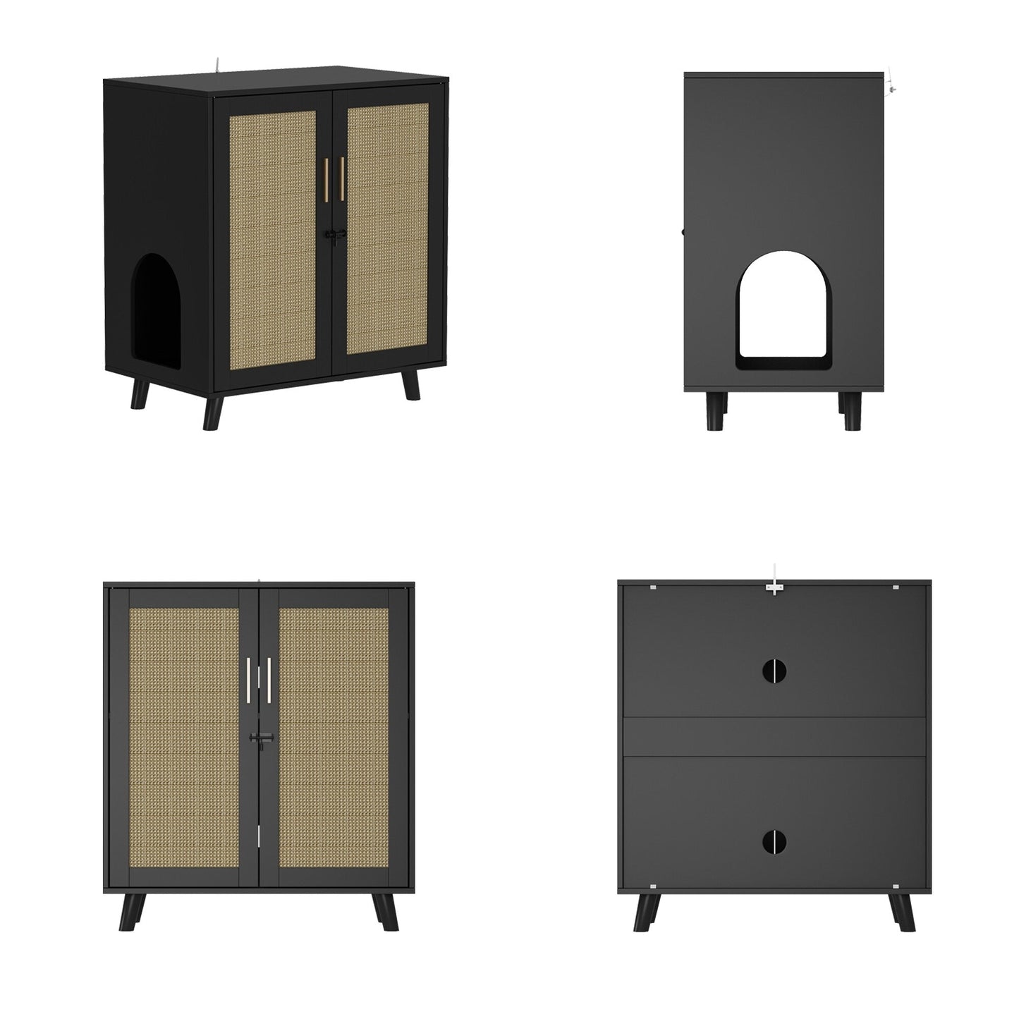 Abri pour litière, meuble pour litière de chat, table d'appoint, table de canapé