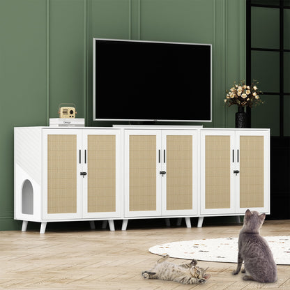 Abri pour litière, meuble pour litière de chat, table d'appoint, table de canapé