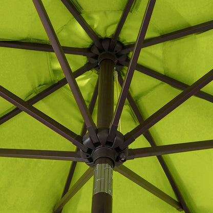 Parasol de terrasse Lopes de 2,7 m avec socle à poids bronze inclus.