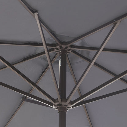 Parasol de terrasse Lopes de 2,7 m avec socle à poids bronze inclus.